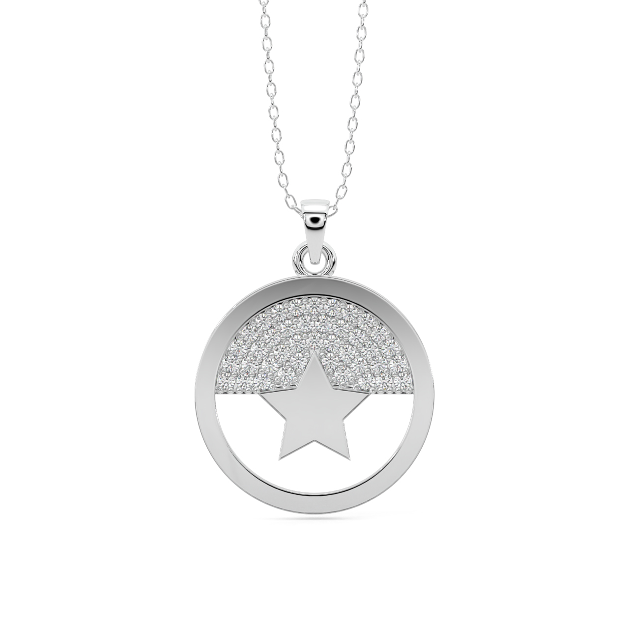 Dazzling Star Diamond Pendant